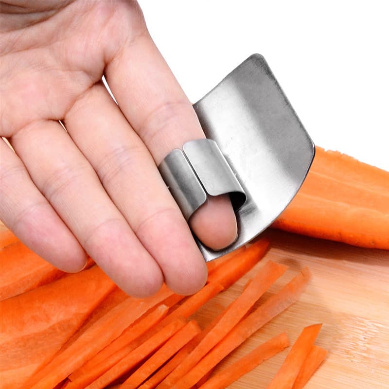 Stainless Steel Finger Guard for Cutting Vegetables and Meat, Kitchen Finger Protector, Anti-Cut Safety Tool