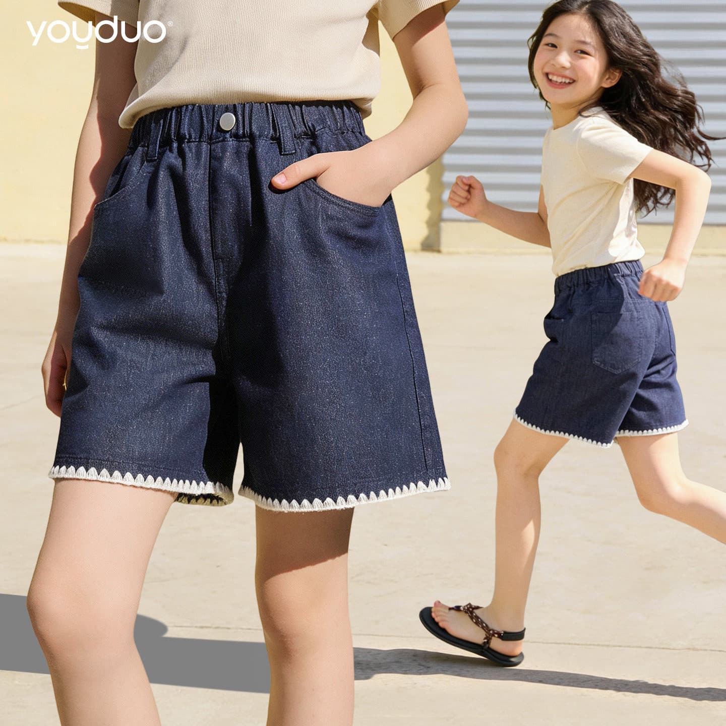 Girls' Shorts 2026 Summer New Style Children's Denim Shorts for Older Kids, Thin Summer Wear