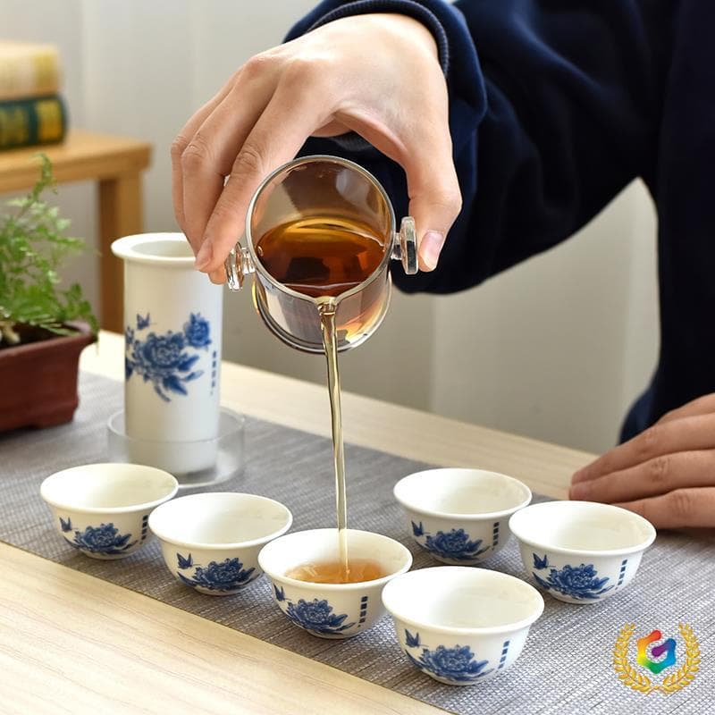 ⇗Black Tea Infuser Teapot with Tea-Water Separation, Ceramic Brewing Cup, Simple Home Gongfu Tea Set