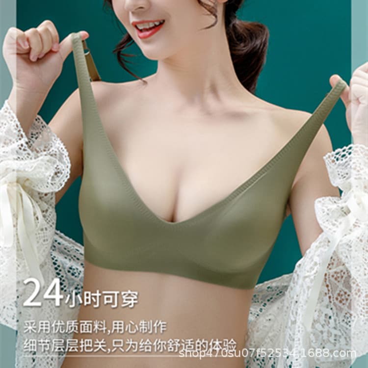 Soft Support Bra for Women Push Up Side Shaping Anti Sagging Seamless Jelly Striped Bra Push Up Seamless Bra