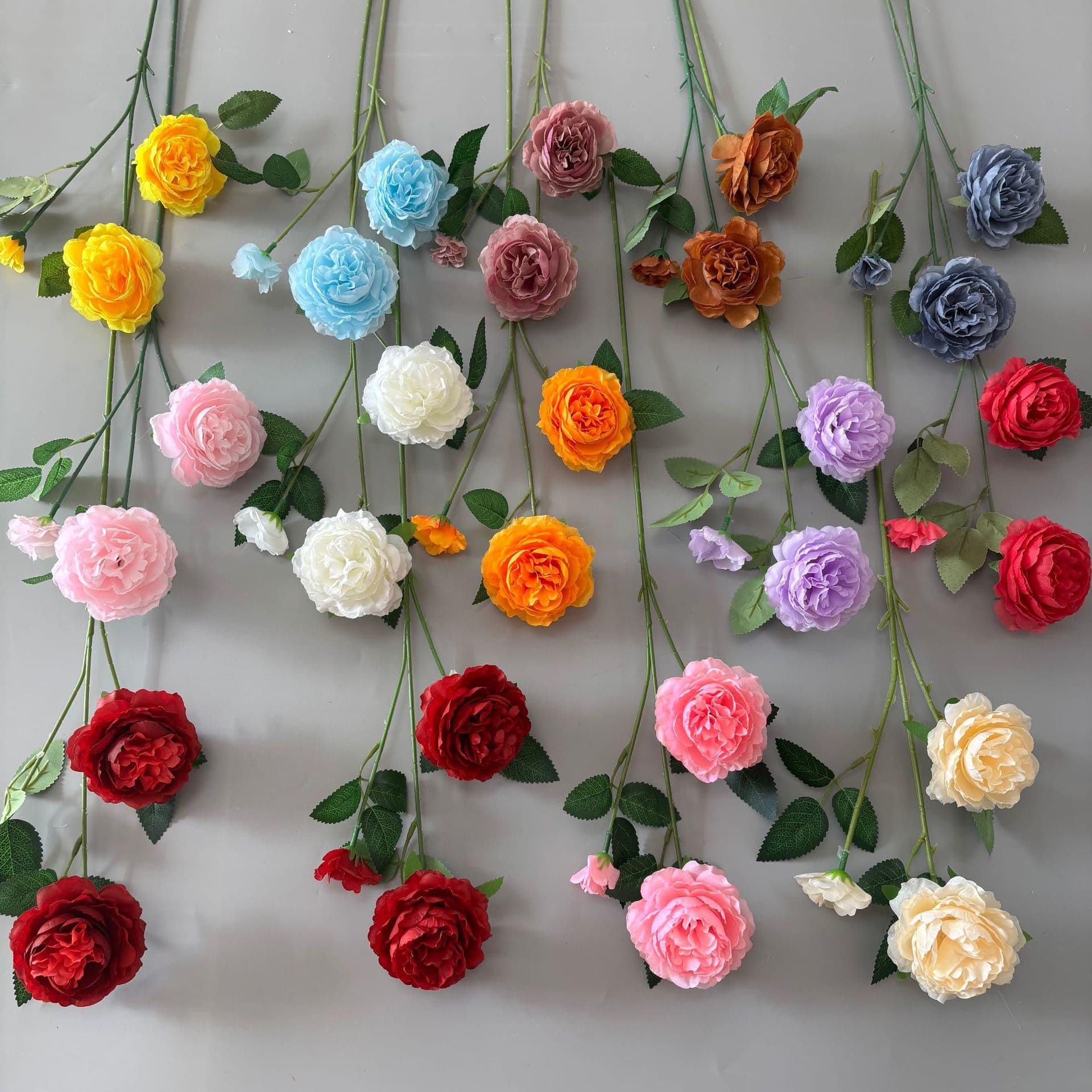 Artificial 3-Head Ranunculus Wedding Artificial Rose Row Guide Home Decoration Hotel Decoration Artificial Ranunculus
