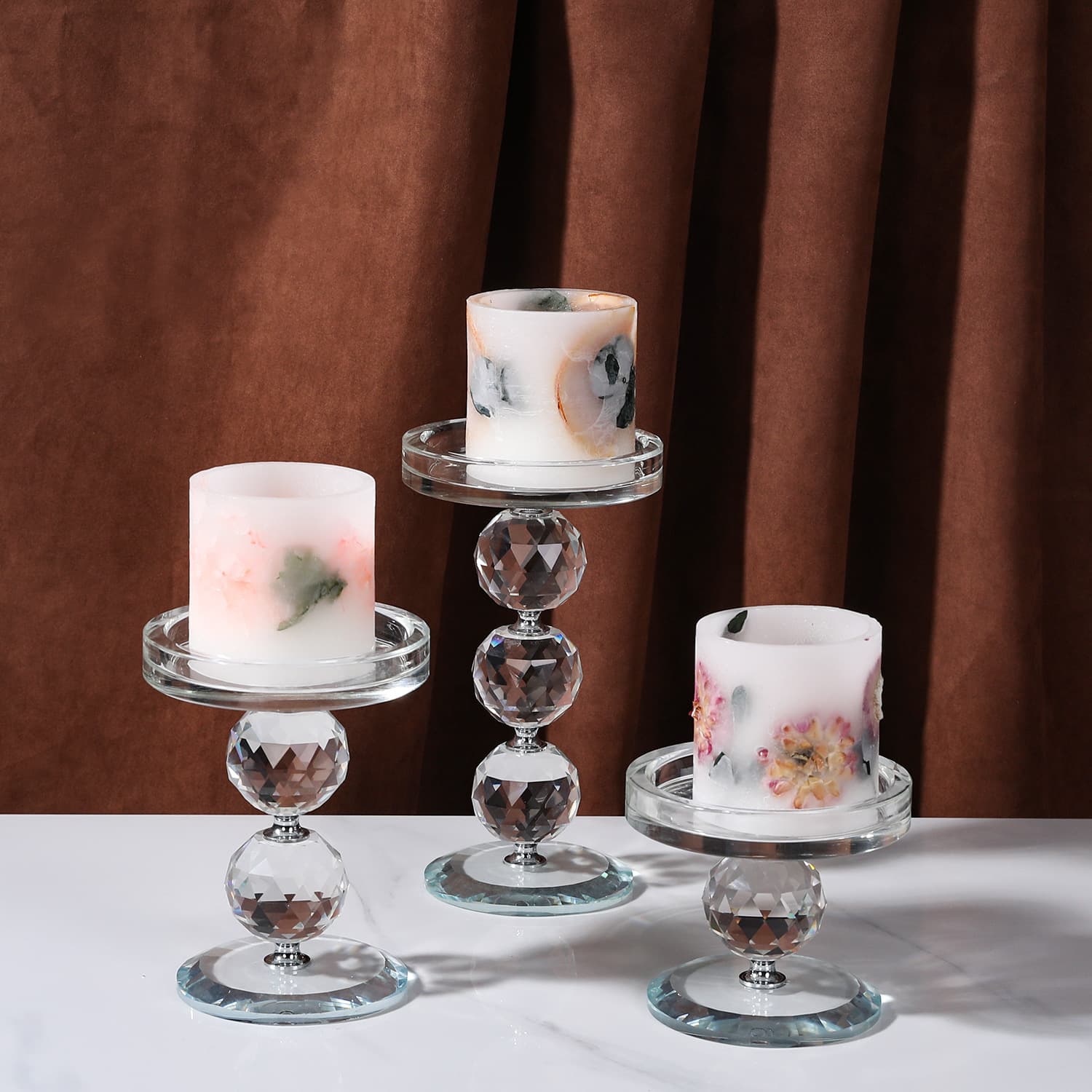 European Crystal Candle Holder, Western Dining Candlelight Dinner Decoration, Party Candle Holder, Living Room Decoration, Wedding Birthday Party Ornament