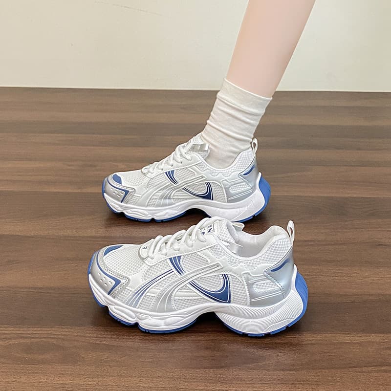 Dad Sneakers Women 2026 Spring Autumn New Retro Height Increasing Sports Shoes Women Thick Sole Versatile Casual Running Shoes