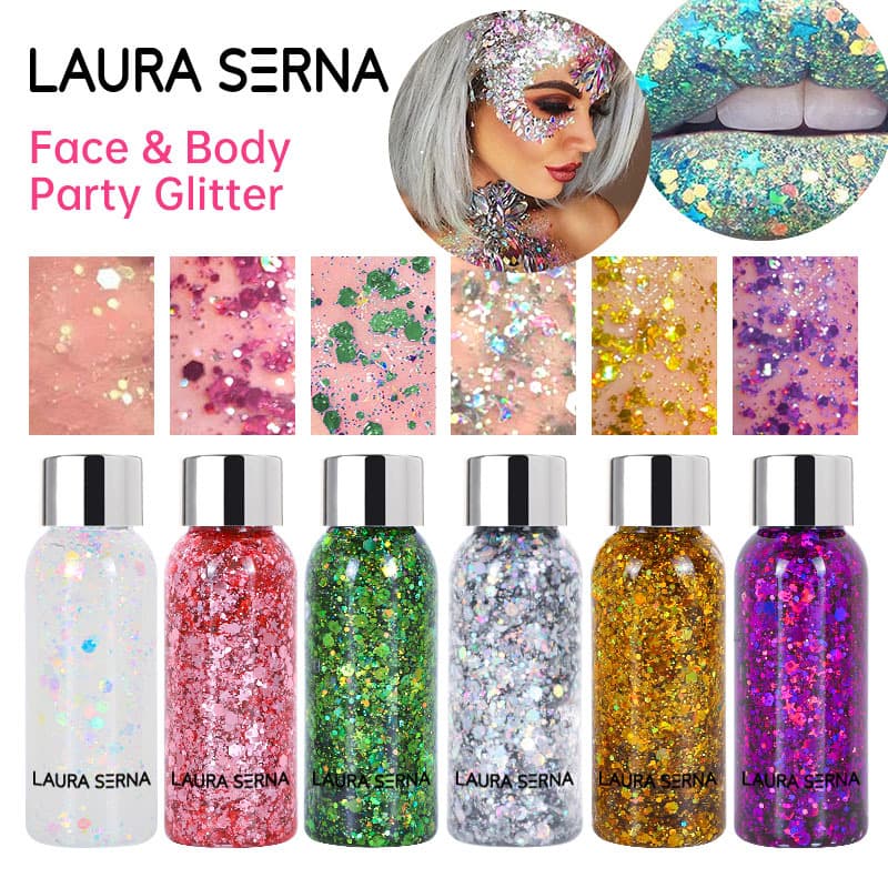 Cross-border Hot Seller Glitter Gel, Children's Performance Makeup for Head, Face, and Body Decoration