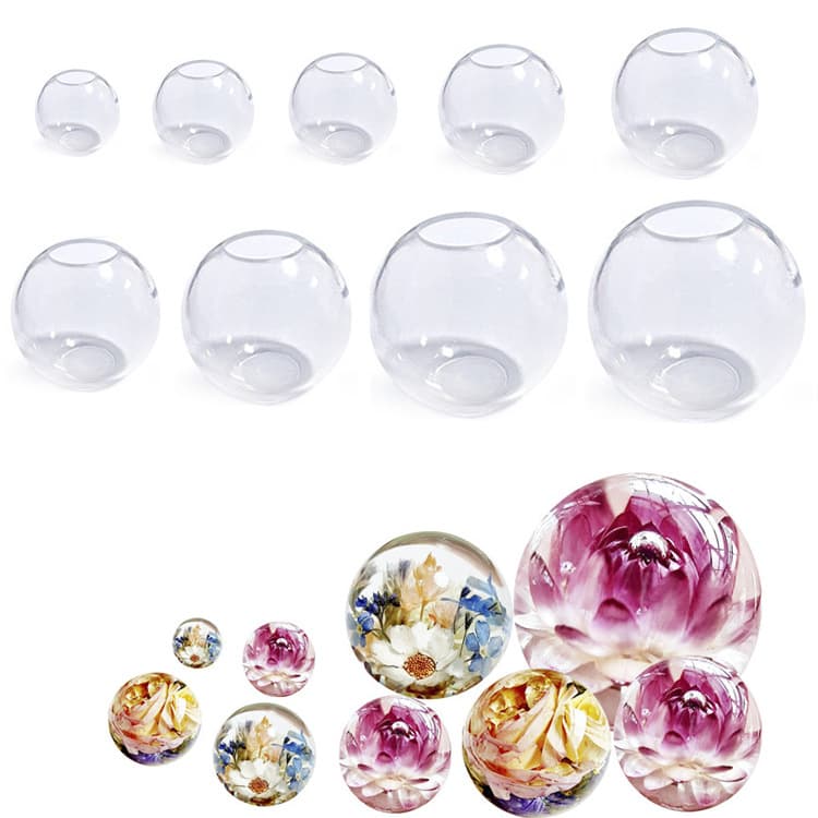 Baking Silicone Mold 9 Styles High Transparency Sphere One-Piece No Sanding Silicone Mold Soap DIY Jewelry Resin Mold