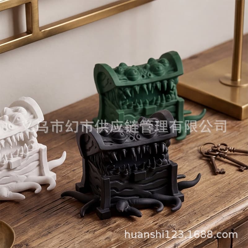 Funny treasure box monster shaped storage ornaments, multi-color optional, home desktop fun and trendy decorations, trendy toys 513
