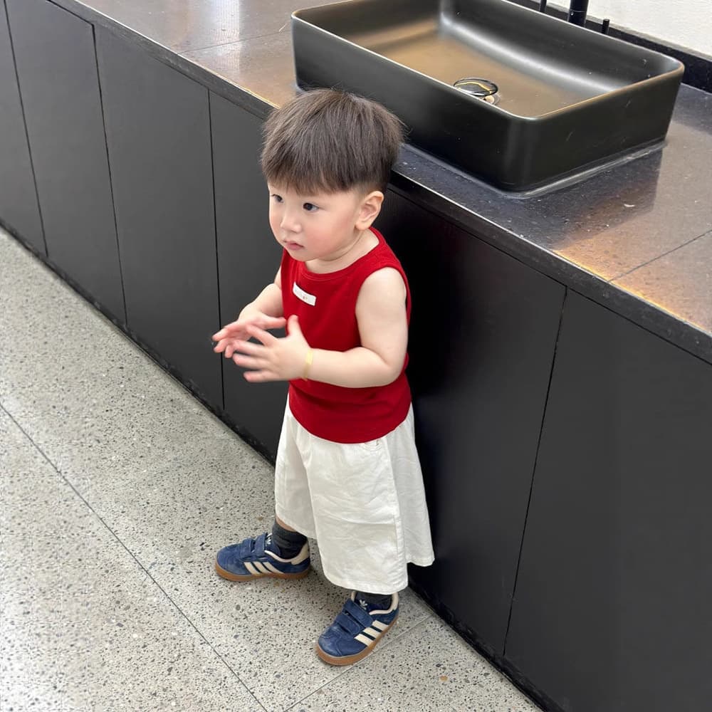 Korean Kids Clothing Children's Set Summer Boys Casual Simple Vest T-Shirt Girls Baby Wide-Leg Pants Two-Piece Set