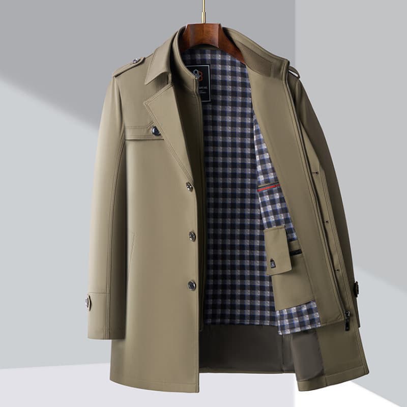 Foreign Trade Wholesale Cross-Border Main Push Trench Coat Detachable Inner Layer Two-Piece Set