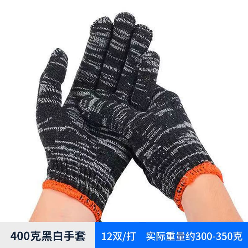 Wholesale thickened, wear-resistant cotton yarn nylon work gloves, all-cotton, dirt-resistant, pure cotton protective gloves