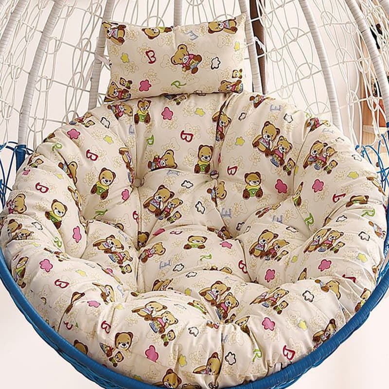 Cushion Pad Bird's Nest Pad Removable Washable Cushion Swing Hanging Chair Round Cradle Chair Seat Cushion Hanging Basket Rattan Chair Cradle