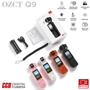 Cross-border Q9 Handheld Outdoor Sports Camera 4K HD Auto Focus Conference Recording Pocket Rotating Camera