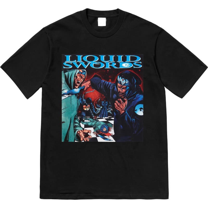26FW Liquid Swords Tee Wu-Tang Clan Rapper GZA Short Sleeve T-Shirt Undershirt Half Sleeve Streetwear
