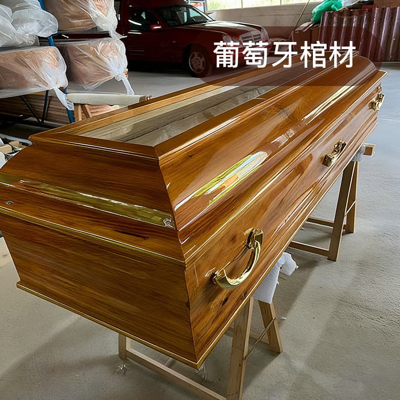 Portuguese trade coffins European-style urns cross-border coffin exports to Europe and America solid wood burial interment boxes