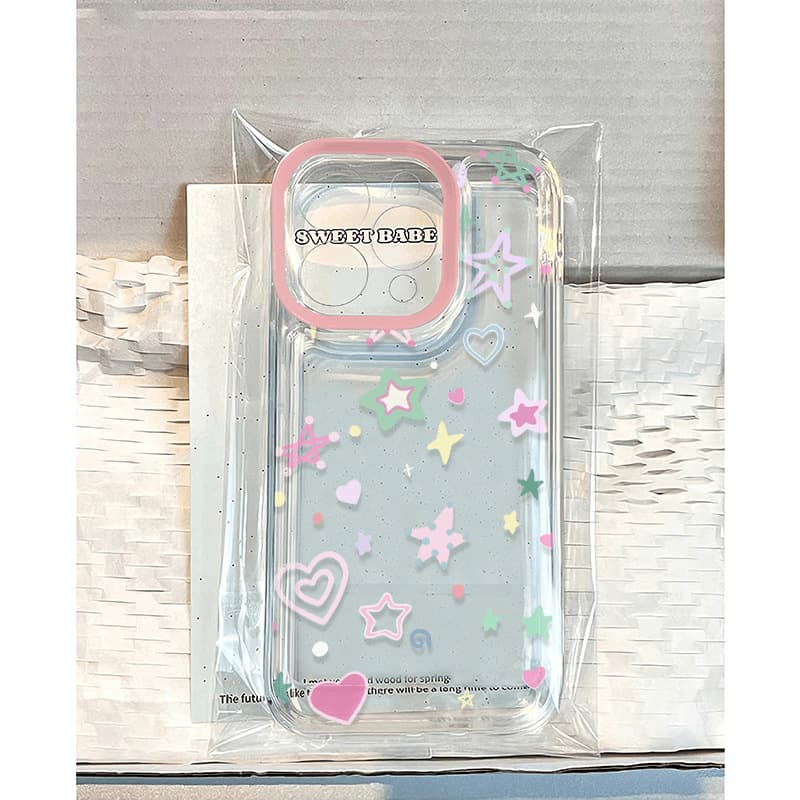 Stroke stars are suitable for the new Apple 17 mobile phone case iphone16promax transparent 14pro high-end sense 1