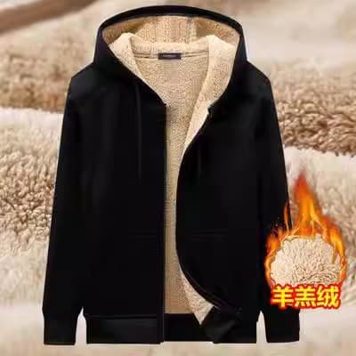 Arctic Velvet Casual Sports Top Men's Winter Fleece-Lined Thickened Sweatshirt Winter Clothing Lamb Velvet Sportswear