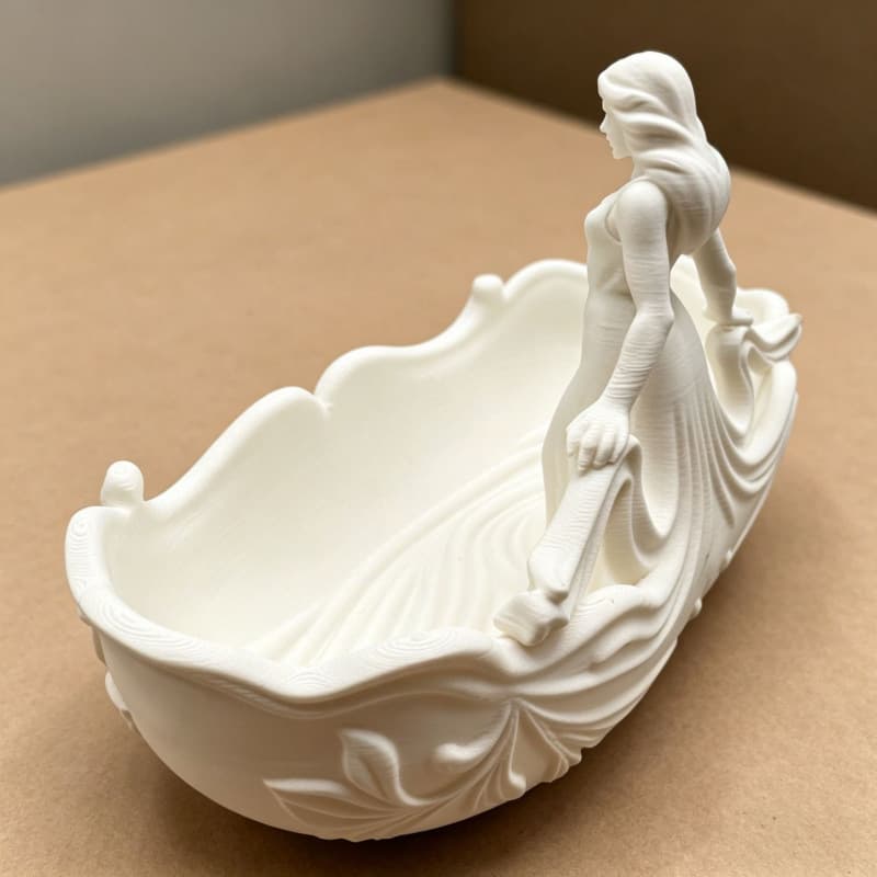 Elegant Goddess Style Jewelry Storage Tray Decorative Home Desktop Entryway Decor Graceful Simple