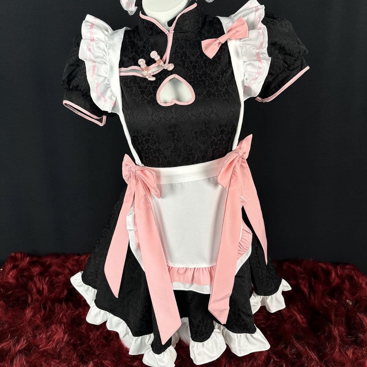 Provocative Rabbit COS Anime Japanese-style Maid Set Lolita Hollow-out Chinese Qipao Uniform Sexy Dress