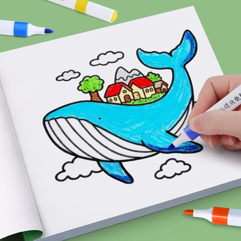 Cross-border Toddler Graffiti Coloring Book for Ages 2-6, Children's Drawing Book, Kindergarten Picture Painting Book