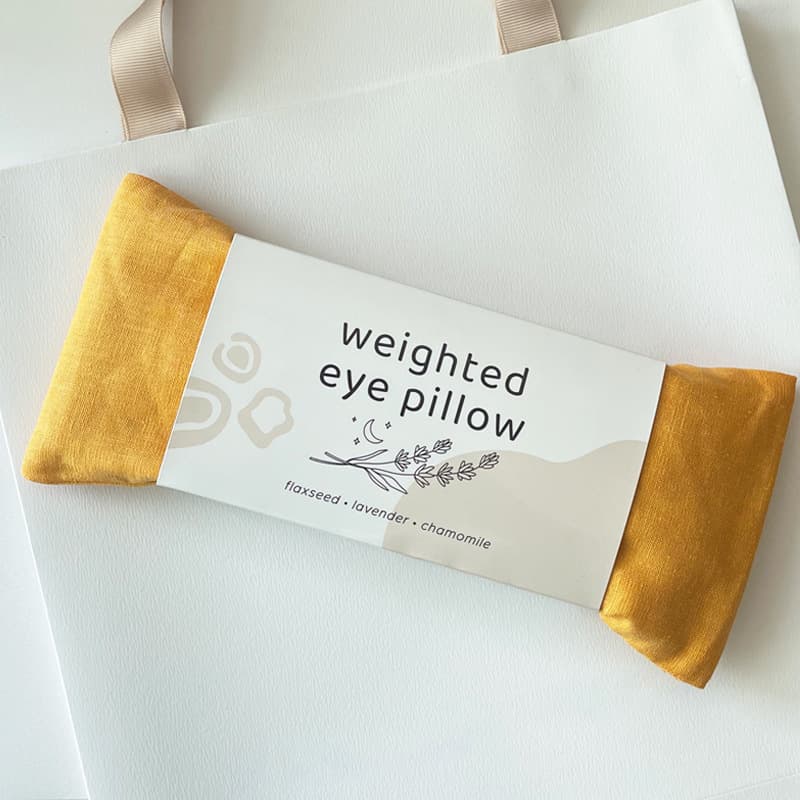 In Stock Cross-Border Linen Eye Pillow, Light-Blocking Sleep Mask, Yoga Pillow, Hot & Cold Compress, Heating Sachet, Filled with Flaxseed and Lavender