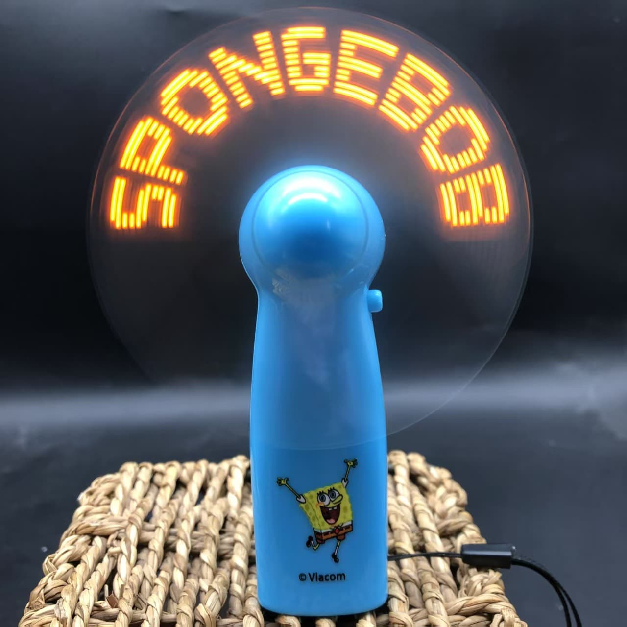 Mini Fan LED Flashing Word Fantasy Color Fan USB Fan Handheld Portable Mini Fan