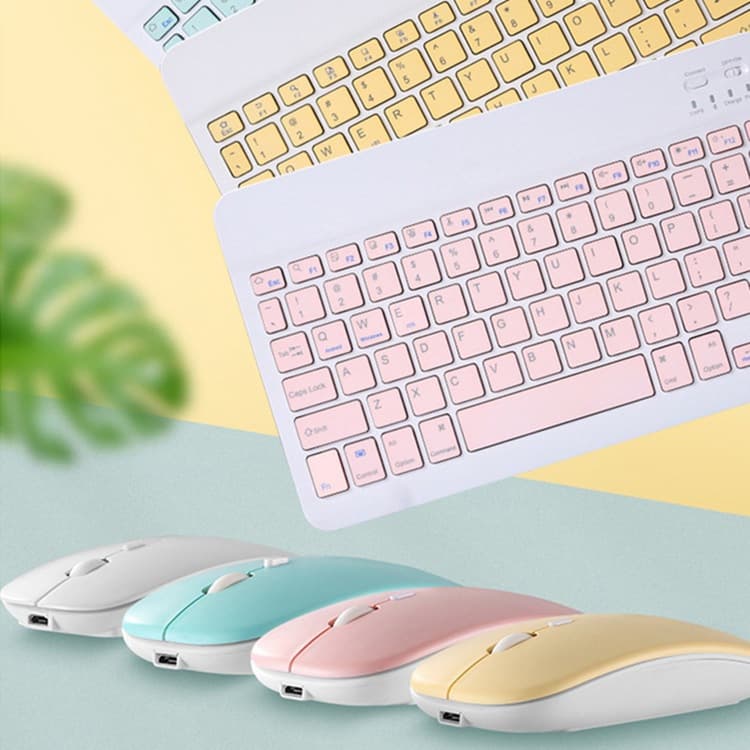 10-inch Bluetooth Keyboard Compatible with iPad Keyboard and Mouse Set, Universal for Apple and Android Phones and Tablets