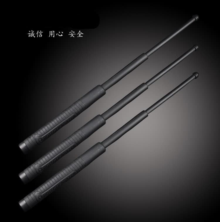 Self-Defense Plastic Security Baton Telescopic Stick Wild Man Self-Protection PC Polyester Fiber Expandable Baton Three-Section Protection Car Stick