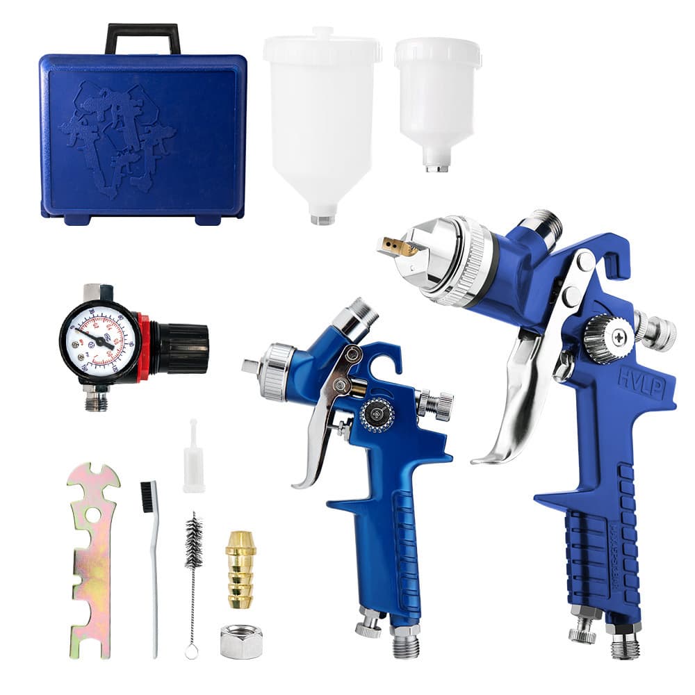 Factory Direct New Spray Gun Set Toolbox 2-Piece Set Spray Paint Gun Kit Wholesale Color Spray Gun