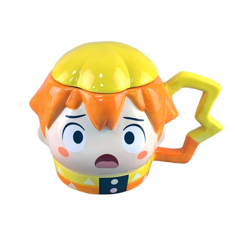 Anime Demon Slayer Mug Coffee Cup Cartoon White Porcelain Ceramic Cup Creative High-Looking Couple Set