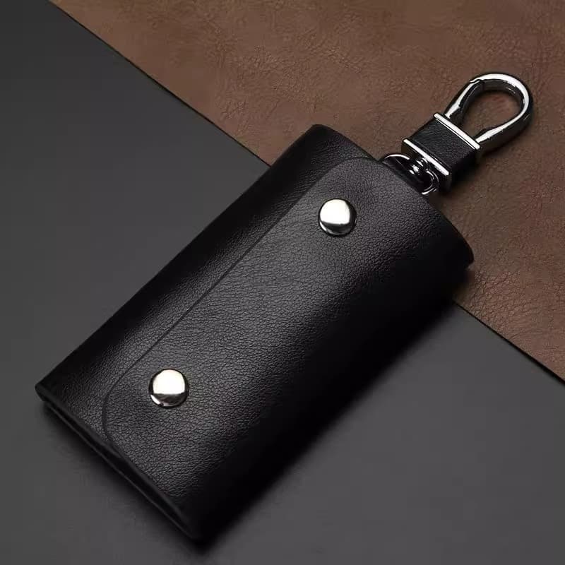 High-end simple key bag men's cowhide multi-functional car key bag large capacity genuine leather retro literary waist hanging