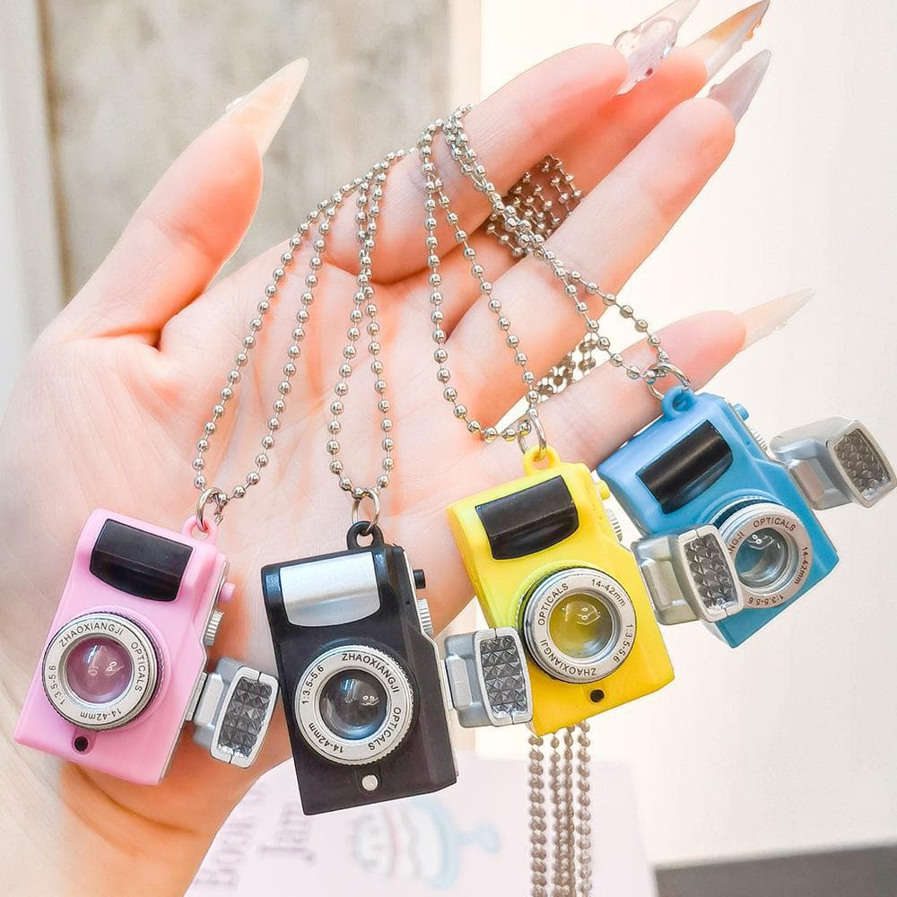 643 Nurse Necklace Phone Case Interior Decoration Creative Camera LED Sound and Light Small Camera Necklace Keychain