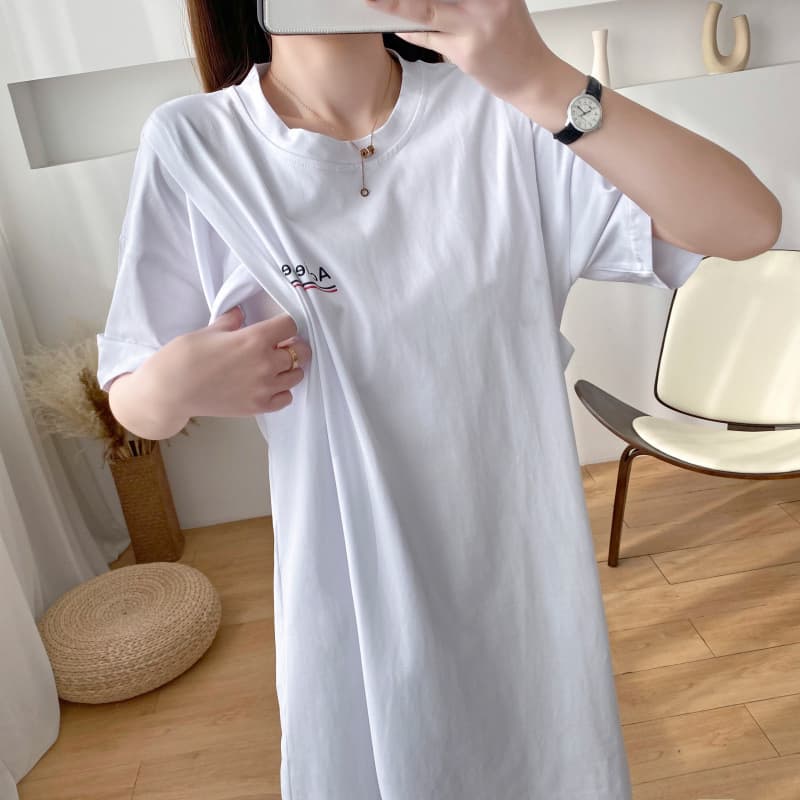 Maternity Short Sleeve Midi Dress Summer Nursing Top Outdoor Feeding Shirt Breastfeeding Top