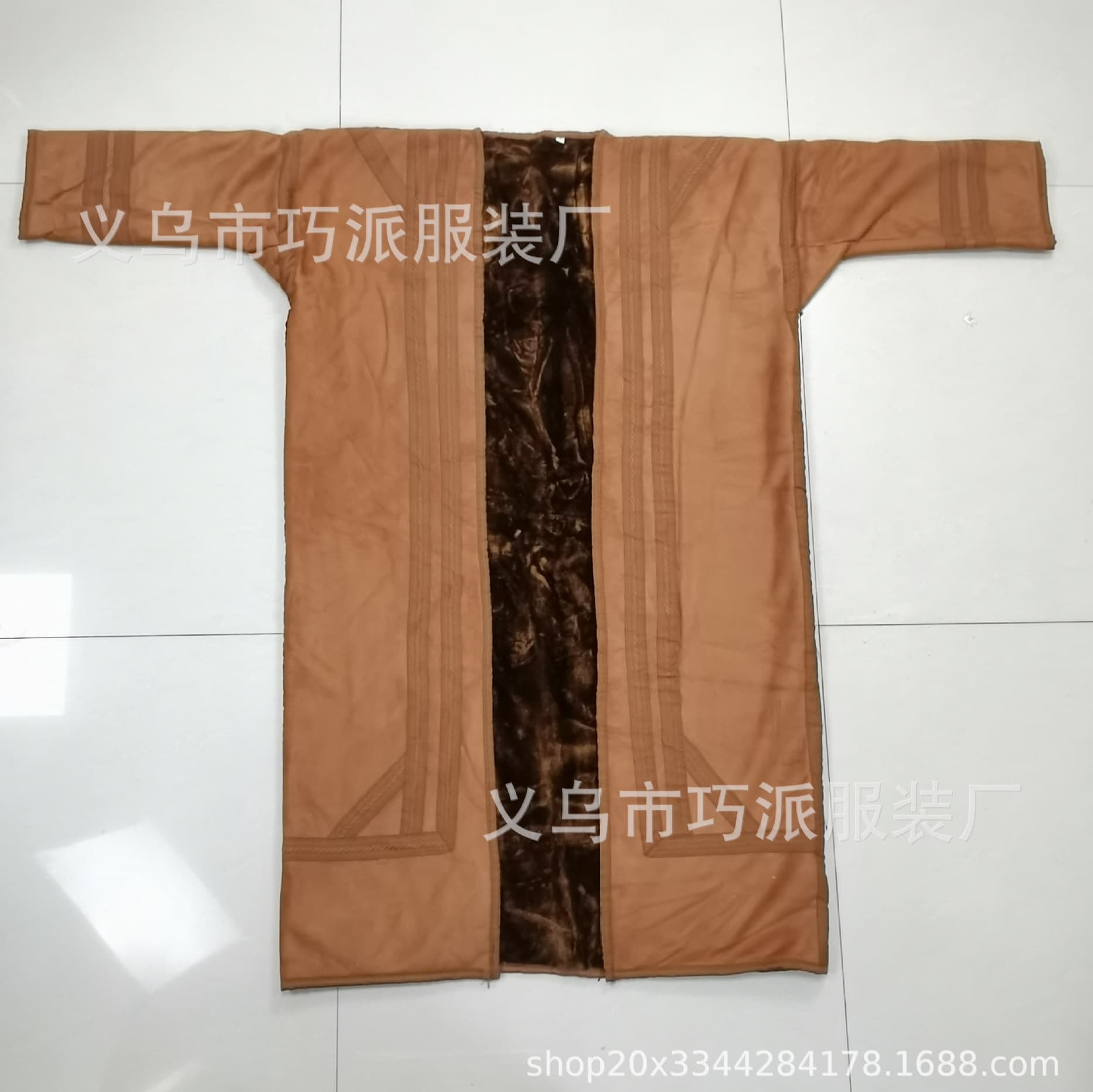 Thick Long Robe Cotton Padded Coat Winter Overcoat Yiwu Factory Stock