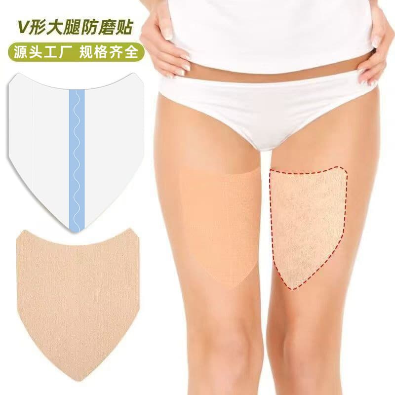 Cross-Border Stretch Fabric V-Shaped Thigh Stickers Invisible Sweat-Proof Anti-Chafing Leg Protection Pressure Relief Multi-Purpose Thigh Stickers