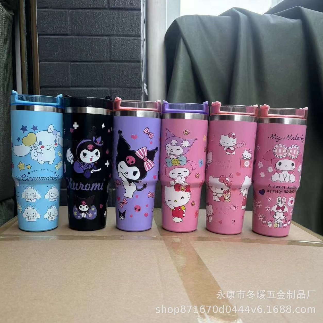 New Sanrio Cartoon Ice Cup 30oz Car Cup 304 Stainless Steel Vacuum Cup