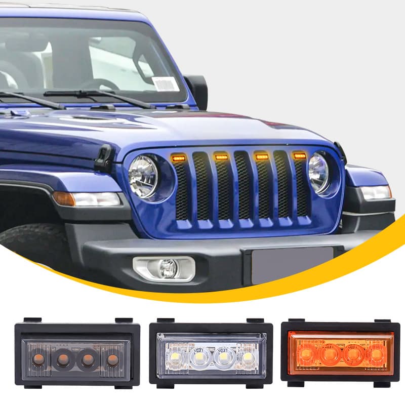 RGB APP Colorful Daytime Running Lights for Jeep Wrangler JL 2018-2023