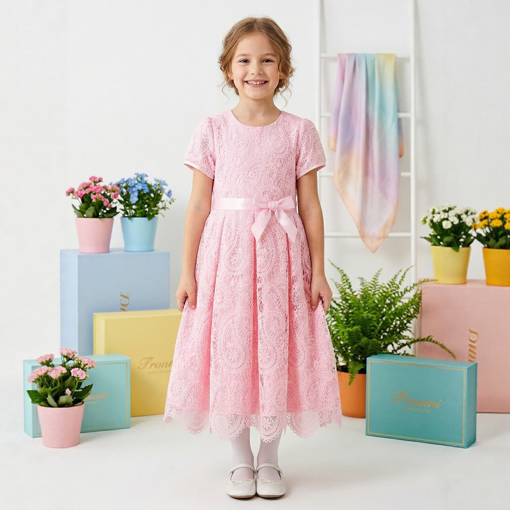 Processing and customizing children's princess dress costumes medium and large children's costumes school performance costumes girls' dresses