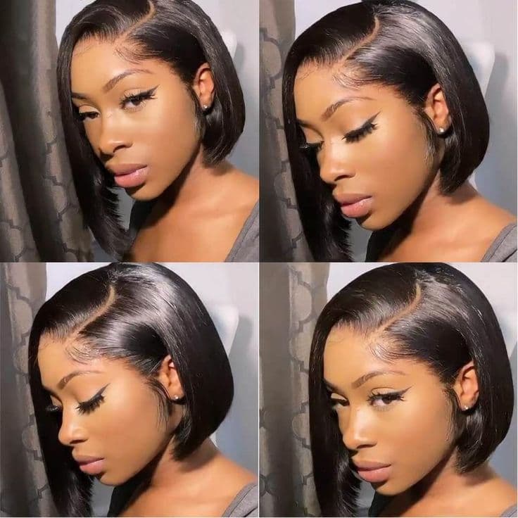 13x4 Big Lace Glueless Human Hair Bob Wig, Large Size, In Stock
