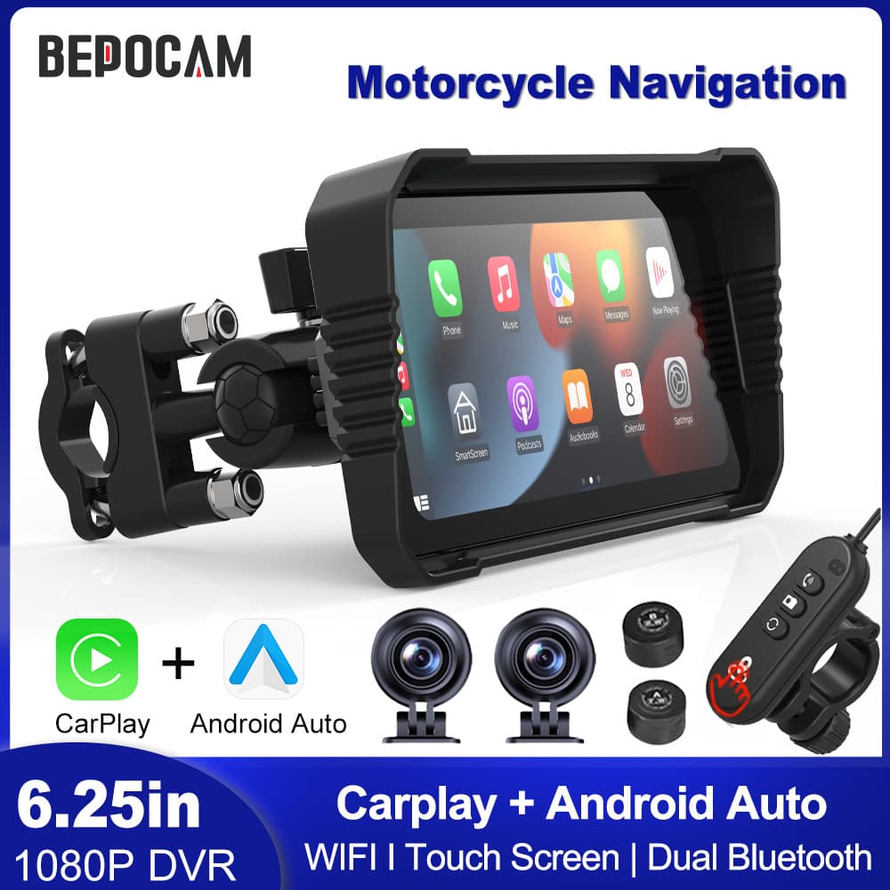 6.25-inch motorcycle navigation recorder, waterproof, smart riding device, GPS, high-definition motorcycle driving recorder.