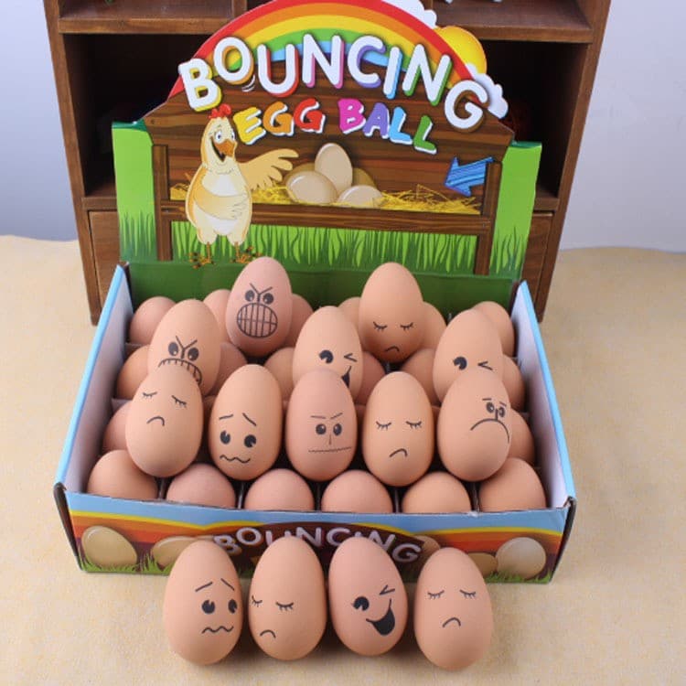 Realistic Pet Toy Eggs with Expressions Dog Biting Rubber Elastic Ball Pet Supplies Cute Animal Toys for Dogs And Cats