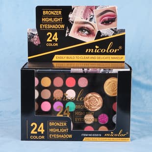 Micolor Cross-border Exclusive 24-color Eyeshadow Palette, Shimmer Matte Earth Tones, Multicolor Combination Eyeshadow Palette