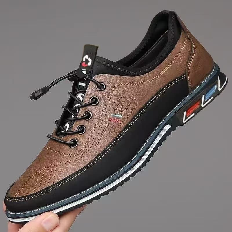 Men's Leather Shoes Spring/Summer New Style Casual Sneakers Fashion Comfortable Slip-On Shoes Breathable Comfortable Casual Shoes