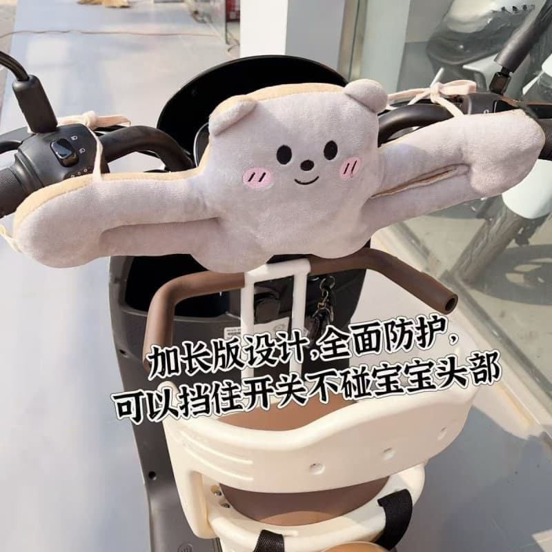Electric scooter baby child seat anti-collision doll protection battery vehicle head cushion front infant headrest cotton