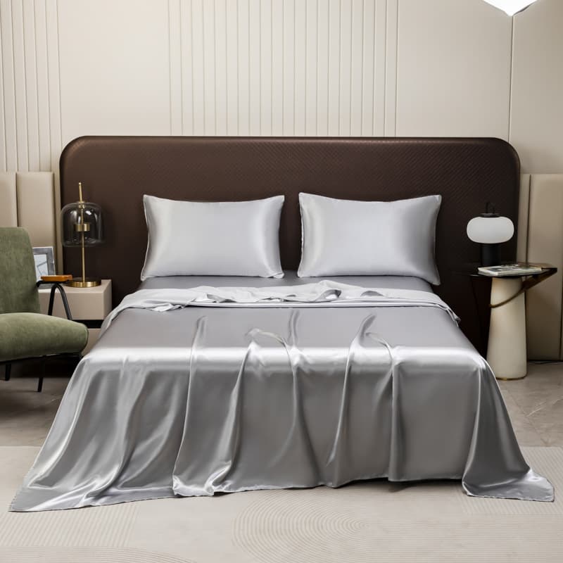 Amazon Satin-like Sateen Sheet Pillowcase 3-Piece Set Solid Color Supports Drop Shipping All-Season Tie-Dye Craft