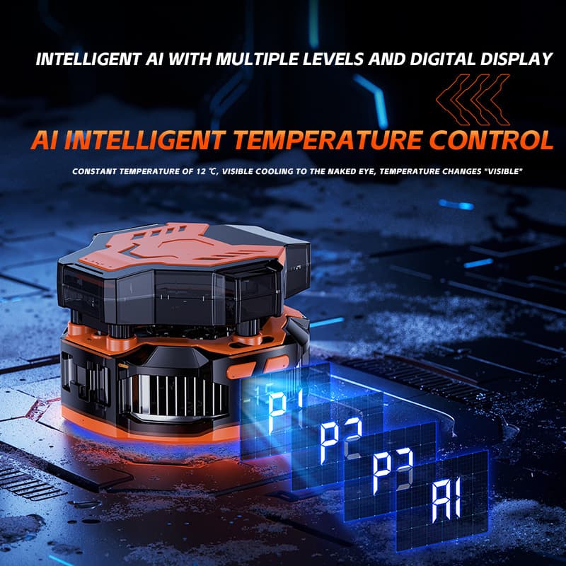 New P80 mobile phone tablet magnetic heat dissipation semiconductor refrigeration icing charging digital display chicken game