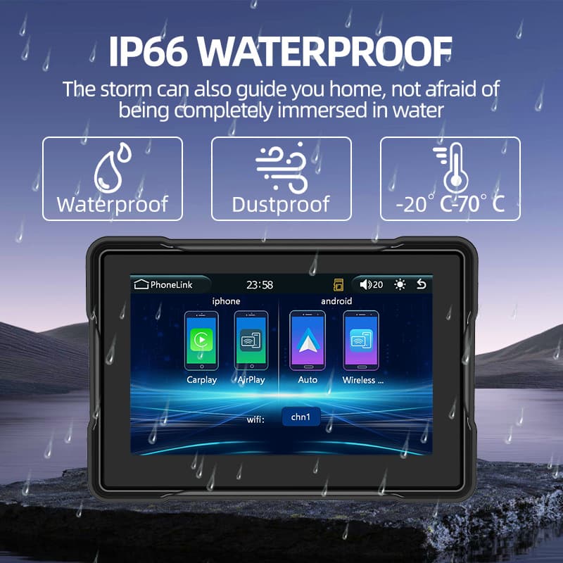 Cross-border Hot Selling Motorcycle CarPlay Screen Mirroring WIFI Connectivity HD Navigation Waterproof Anti-Vibration Driving Recorder