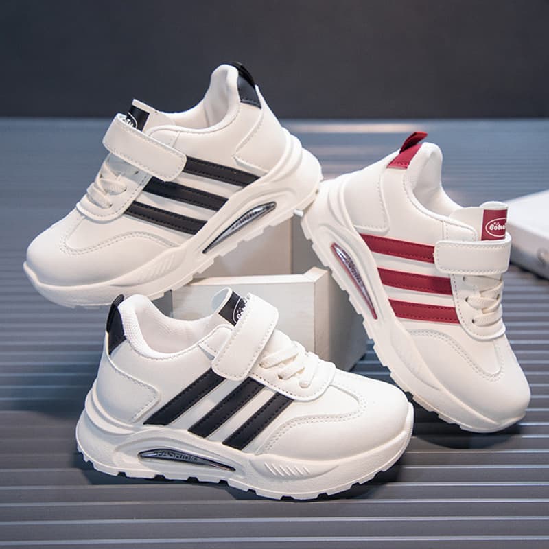 Children's Sports Shoes, Boys and Girls Casual Shoes, Spring and Autumn New Insole Student White Shoes, Versatile Soft Sole Running Shoes