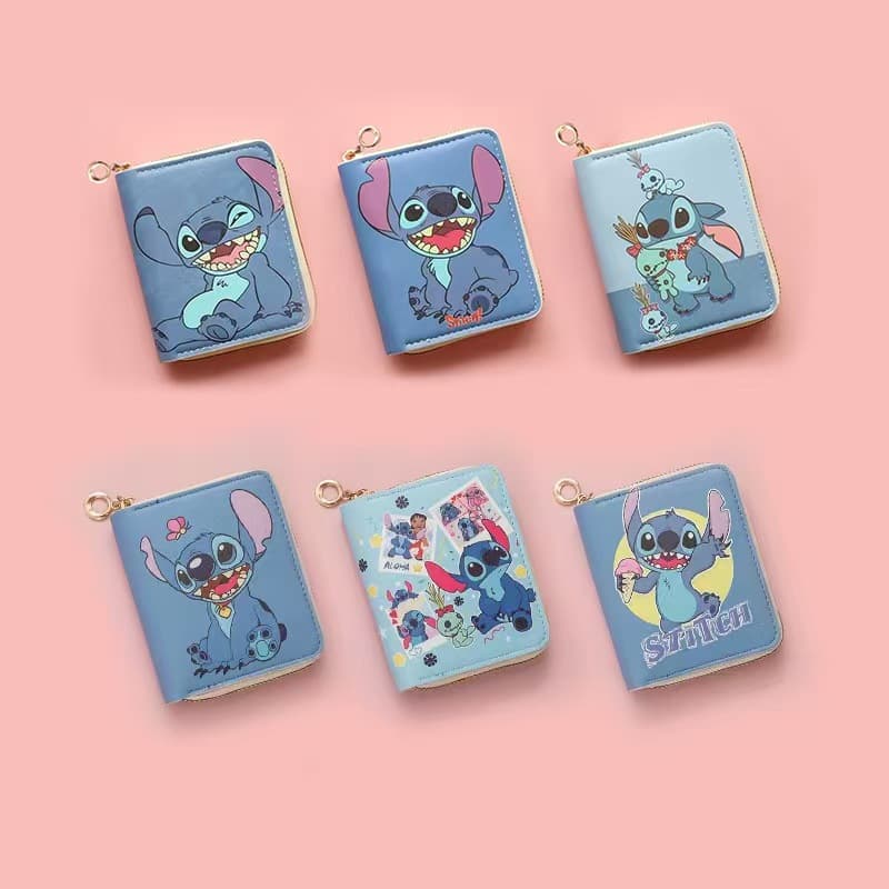 New Fashion Wallet Short Zipper Print Student Cartoon Mini Wallet Coin Purse Card Holder