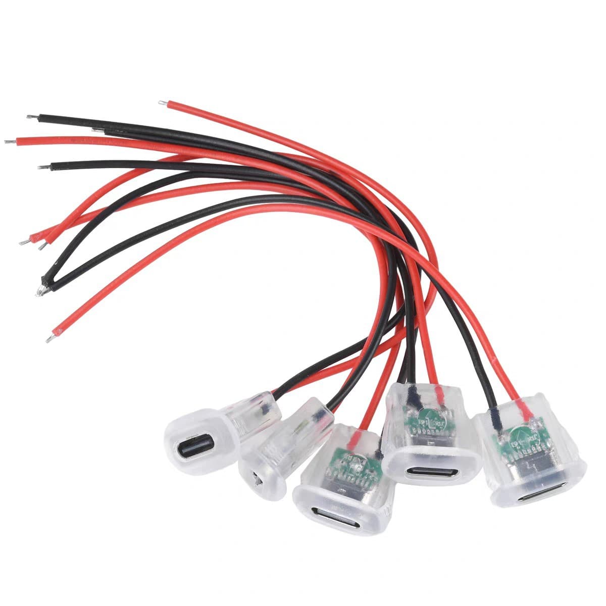 TYPE-C2P glue-filled female connector, straight-press type, oval charging port for desk lamps, USB connector for electric vehicles and cars