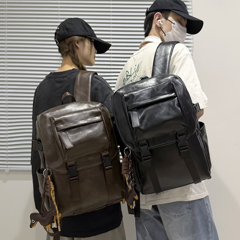 Backpack for Women Korean Style Trendy Brand Ins Workwear Style Versatile Casual Student Backpack for Men and Women Japanese Hong Kong Style Retro Backpack