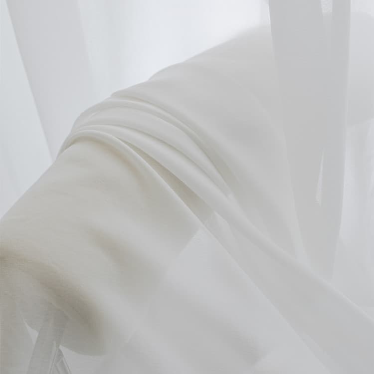 Amazon 100D Chiffon White Window Screen Tulle Curtain Cross-Border E-Commerce Popular Gauze Curtain Wedding Cloth Gauze Curtain